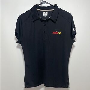 Black Polo Shirt with Logo